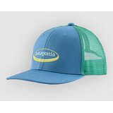 Patagonia Trucker Kids Kapa s šiltom 95 oval logo / shore blue | Shoptok.si