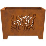 vidaXL Vremensko odporna jeklo/Rjava 60 x 60 x 40 cm Trajno | Shoptok.si
