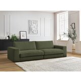 Bobochic Paris Zelena sedežna garnitura iz rebrastega žameta 274 cm Leonard – | Shoptok.si