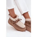 Boto Women's Snow Boots on Platform with Fur Beige Florivelle | shoptok.hr