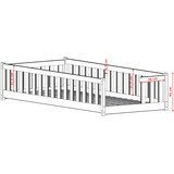  Drveni dječji krevet Zoya - bijeli - 200x90 - Bez madraca | shoptok.hr