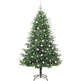 vidaXL Umjetno božićno drvce s rasvjetom i setom kuglica Zelena 210 cm | shoptok.hr