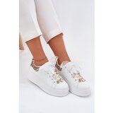 Boto Women's Platform Sneakers With Rhinestones White Panther Ocerdia | Shoptok.si