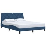  Posteljni okvir brez vzmetnice moder 140x200 cm tkanina, (21791771) | Shoptok.si