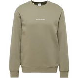 Selected Homme Sweater majica 'SLHHANKIE' zelena / prljavo bijela