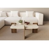  Konferencijski stočić PURO 90x90 cm bež/orah | Eponuda.com