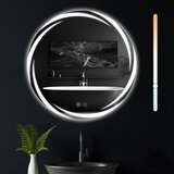 Nettlife kopalniško ogledalo z osvetlitvijo, okroglo LED ogledalo, IP44 okroglo kopalniško ogledalo 50 cm s funkcijo na dotik, (22149679) Cene