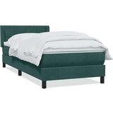 Box spring postelja z vzmetnico temno zelena 80x220 cm žamet, (21792628) | Shoptok.si