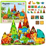 Magnetic Construction Blocks Dinosaurs Volcano Colorful 31 pcs. | shoptok.hr