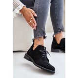 Zazoo 2959 Suede Oxfords Lace Up Flat Heel Black | shoptok.hr