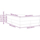  Postelja z vzmetnico z vzmetnico Temno rjava 120 x 190 cm blago | Shoptok.si