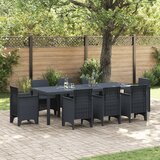 vidaXL Vrtna miza Antracit 250x100x73 cm Poly Rattan, Vrtna miza Antracit 100x100x73 cm Poly Rattan, Vrtna miza Antracit 150x100x73 cm Poly Rattan | Shoptok.si
