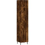 Maison Chic Visoka omara - Komoda - Predalnik dimljeni hrast 34,5x34x180 cm inženirski les, (21720741) Cene