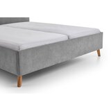 Meise Möbel Siva oblazinjena zakonska postelja z letvenim dnom 160x200 cm Piano – | Shoptok.si