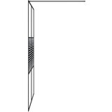vidaXL Pregrada za tuš črna 140x195 cm prozorno ESG steklo | Shoptok.si