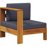  Srednja sofa s 1 naslonom za ruke tamnosiva od bagremovog drva | shoptok.hr