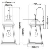 Elstead Lighting ZUNANJA STENSKA SVETILKA Brainbridge 17/21.5/48.8 cm | Shoptok.si