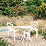  3-dijelni bistro set od lijevanog aluminija bijeli | shoptok.hr