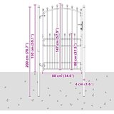  Vrata za ogradu EMMEN s šiljcima čelik 104x147 cm zelena | shoptok.hr
