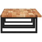  Zidna polica za umivaonik od čelika i masivnog bagremovog drva Smeđa 120 x 50 x 2 cm | shoptok.hr