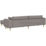 SOFA s jastukom 3 pcs Sivo-smeđa tkanina | shoptok.hr