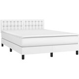  S oprugama i madracem bijeli 140x190 cm od umjetne kože | shoptok.hr