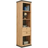 Hom`in regal 60/209/43 cm barve hrasta, temno siva Cene