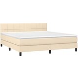  s oprugama i madracem krem 180x200 cm od tkanine | shoptok.hr