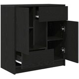  Komoda s ladicama i vratima crni hrast 70,5x34x74,5 cm | Eponuda.com
