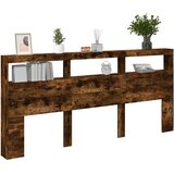 Ormarić za uzglavlje LED boja dimljenog hrasta 220x17x102 cm | Eponuda.com