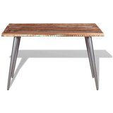  Blagovaonski stol od masivnog obnovljrnog drva 120 x 60 x 76 cm | shoptok.hr