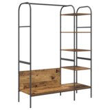 vidaXL Stalak za odjeću s policama Staro drvo 120x44x160 cm Oblikovani drvo | shoptok.hr