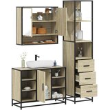 vidaXL 3-dijelni set kupaonskog namještaja boja hrasta sonome drveni | shoptok.hr