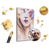  Slikanje po brojevima premium gold - žena sa cvećem Cene
