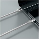 Swissten kabel USB-C/USB-C TEXTILE II, 3A, 60W, 480 Mb/s, 1,5m bijelo-srebrni | shoptok.hr