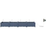  Vrtna saksija 4 pcs Sivi 160 x 40 x 22 cm Plastika | shoptok.hr