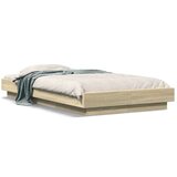 vidaXL Posteljni okvir sonoma hrast 100x200 cm inženirski les | Shoptok.si