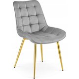  BERA stolica - svijetlosivi baršun / zlatne noge x 4 | shoptok.hr