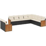  The Living Store Vrtna sedežna garnitura 10-delna z blazinami črn poli ratan - Vrtna Sedežna Garniture, (21443192) | Shoptok.si