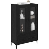  Highboard Crni hrast 70 x 31 x 115 cm Obrađeno drvo i čelik | Eponuda.ba