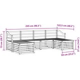  Setovi sofa 6 pcs Bijela Čvrsto drvo akacije | Eponuda.com