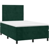  box spring s madracem LED tamnozeleni 120x200 cm baršun | shoptok.hr