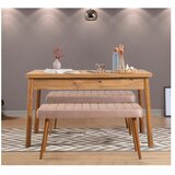 Hanah home Set Trpezarijski sto i 2 klupe Costa 0900, Prljavo roze | Eponuda.ba