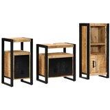  Set namještaja za kupaonicu 3 kom. Smeđa i crna | shoptok.hr