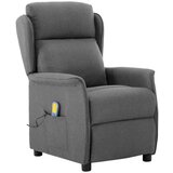 vidaXL Masažni stol z blazino Svetlo siva 67.5 x 93.5 x 101.5 cm blago Cene