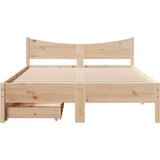 vidaXL Posteljni okvir s predali 140x200 cm borovina | Shoptok.si