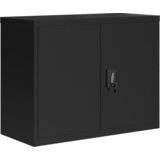 Ormarić za spise crni 90 x 40 x 110 cm čelični | shoptok.hr