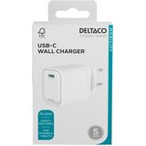 Deltaco Domači polnilec USB-C, 1x USB-C PD, 20 W, BELO | Shoptok.si