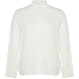 Trendyol Curve Plus Size Sweater - Ecru - Relaxed fit | shoptok.hr