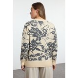 Trendyol Stone Soft Texture Floral Knit Sweater Cijene